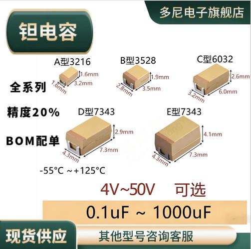 高端电子元件钽电容产品展示图